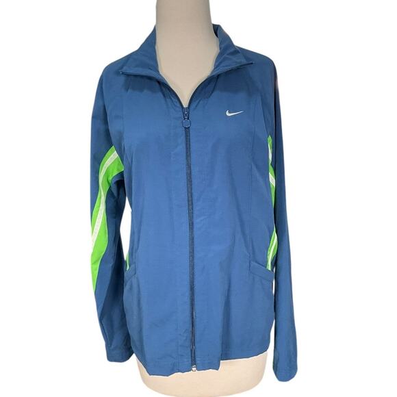Vintage Y2K Nike Windbreaker Full Zip Jacket Womens Large 12/14 Streetwear - Picture 1 of 12